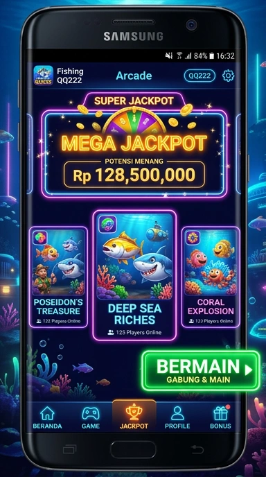 Tampilan antarmuka pengguna aplikasi qq222 yang modern.